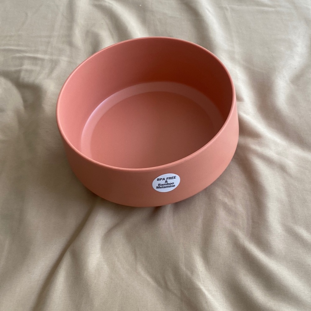 Large dog food bowl
